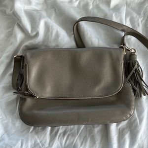 Nude/taupe leather Nordstrom bag